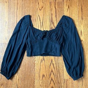 BOUTIQUE Long Sleeve Crop Top